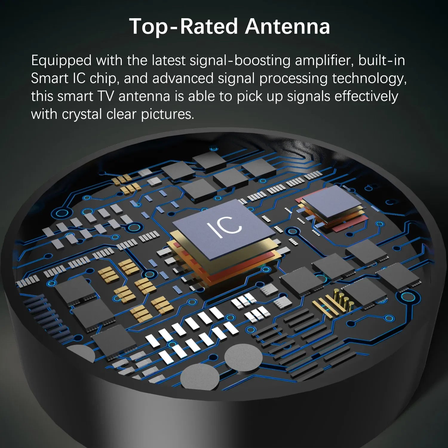 Long Range (350 Miles) Indoor HDTV Amplified Digital Antenna - Readi Gear