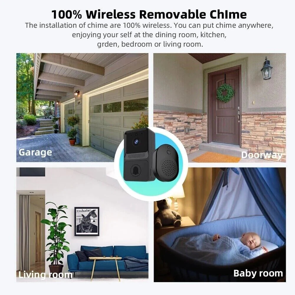 Smart Wireless WiFi Doorbell Intercom Camera with Chime - Advanced Security Solution - Smart doorbell and security camera Readi Gear
