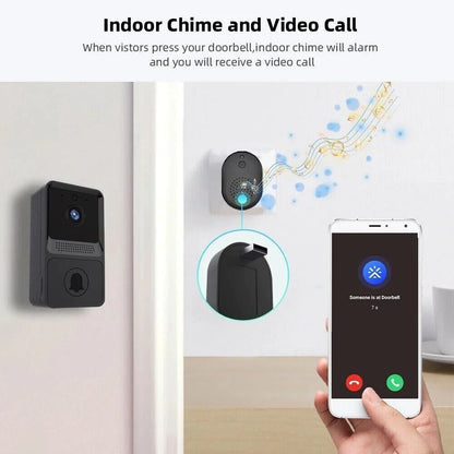 Smart Wireless WiFi Doorbell Intercom Camera with Chime - Advanced Security Solution - Smart doorbell and security camera Readi Gear
