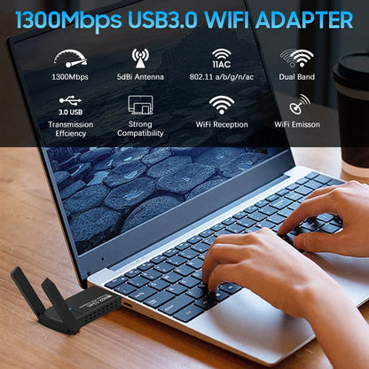 Wireless WiFi Adapter: Experience Lightning Fast Speeds with Dual Band USB 3.0 Connectivity - Readi Gear